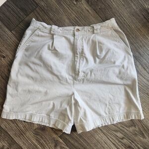 GAP Vintage 90s Relaxed Fit Pleated Trouser Beige Shorts Size 12